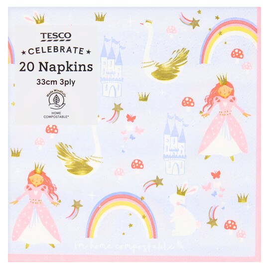 Tesco Princess Napkin 20 Pack Tesco Groceries