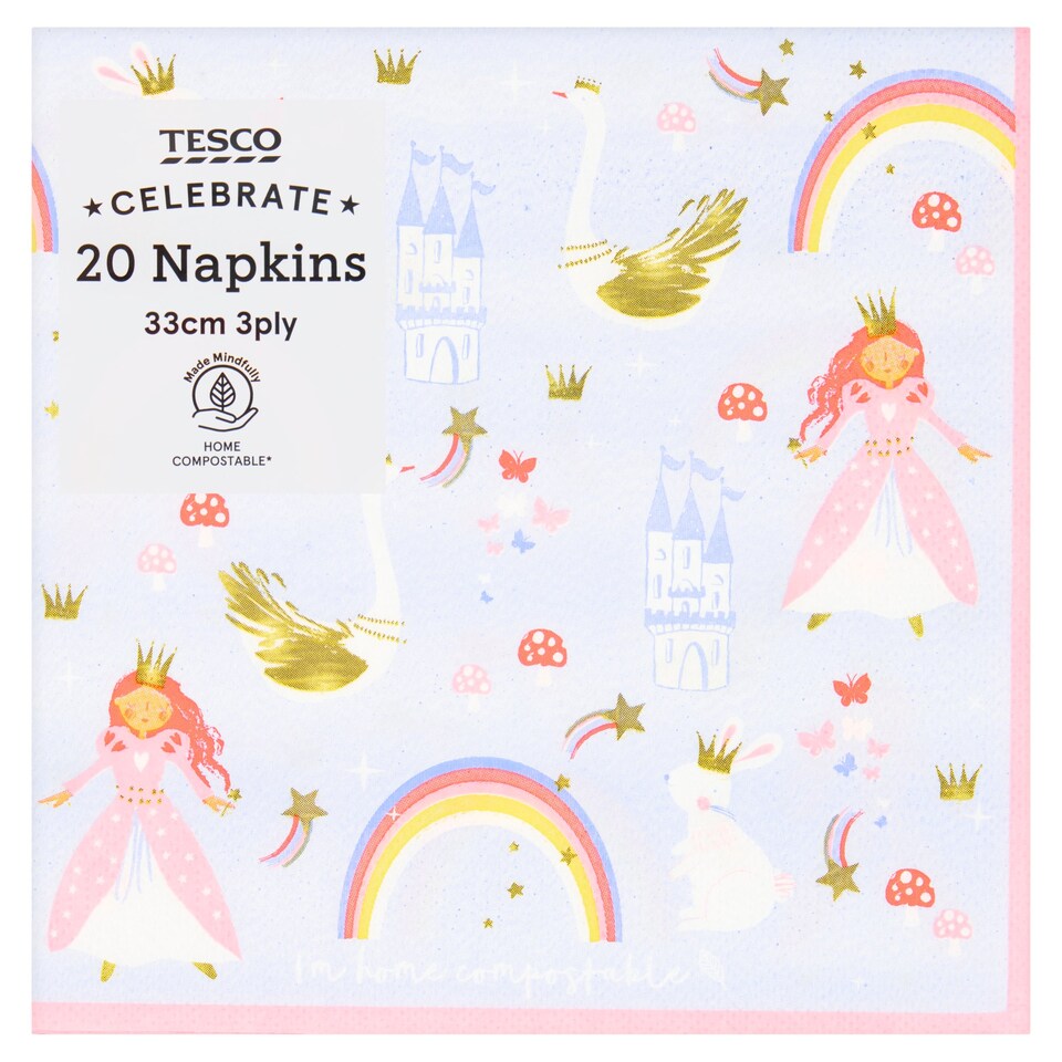 Tesco Princess Napkin 20 Pack