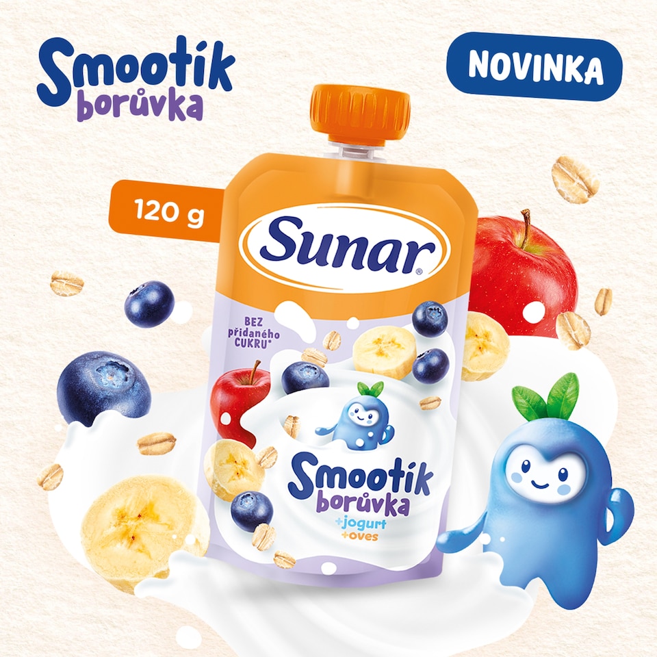 image 1 of Sunar Smoothie Blueberry, Yogurt, Oatmeal 120 g