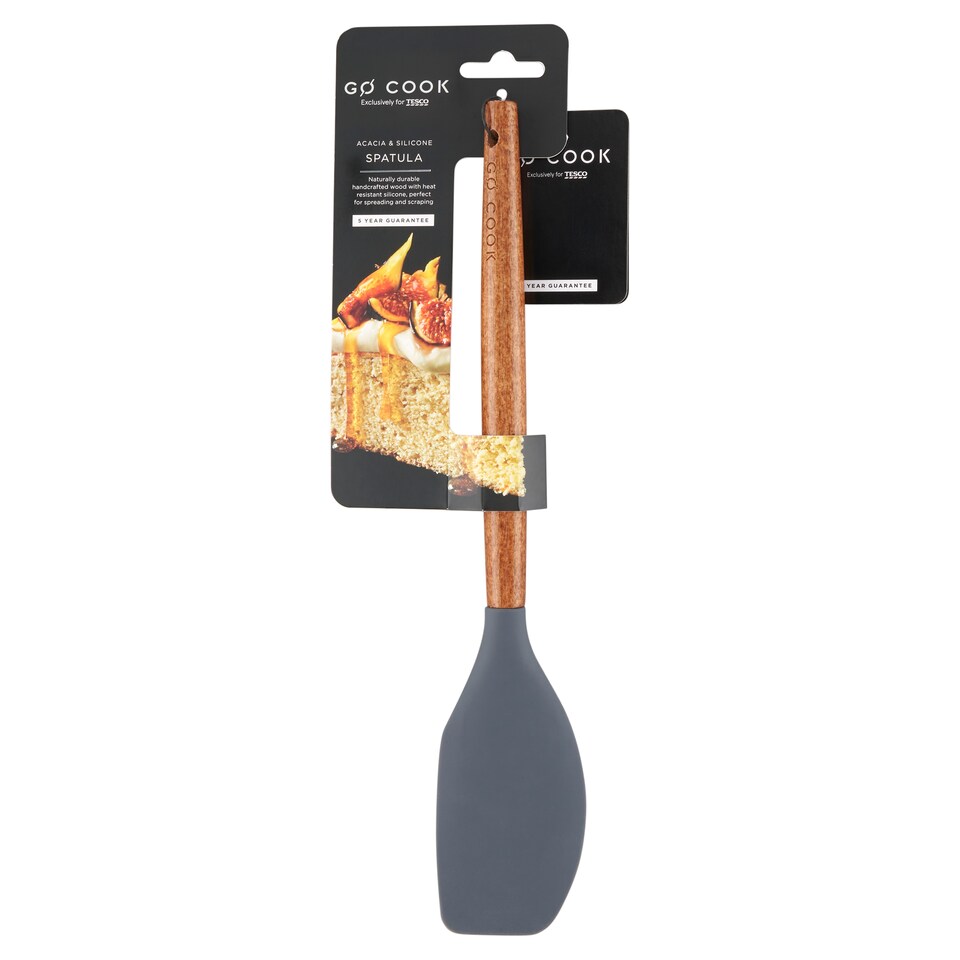Go Cook szürke akác & szilikon spatula