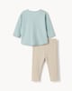 image 2 of F&F Baby 2-Piece Cotton Rich Set in Teal