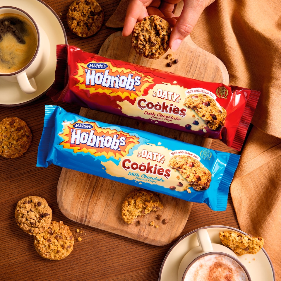 image 1 of McVitie's Hobnobs Biscuits Oaty Cookies Milk Chocolate 155g 