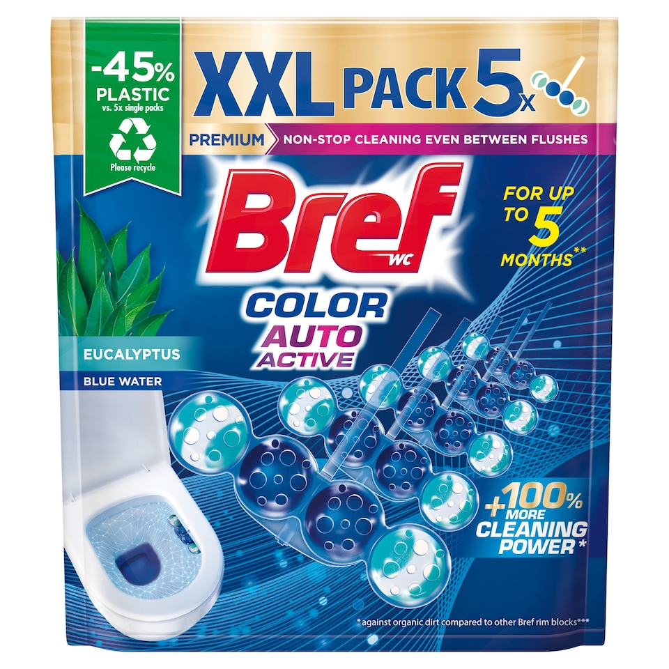Bref Color Auto Active Eucalyptus WC-frissítő 5 x 50 g  1. kép