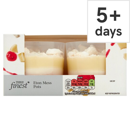 Tesco Finest 2 Eton Mess Pots 200G Tesco Groceries