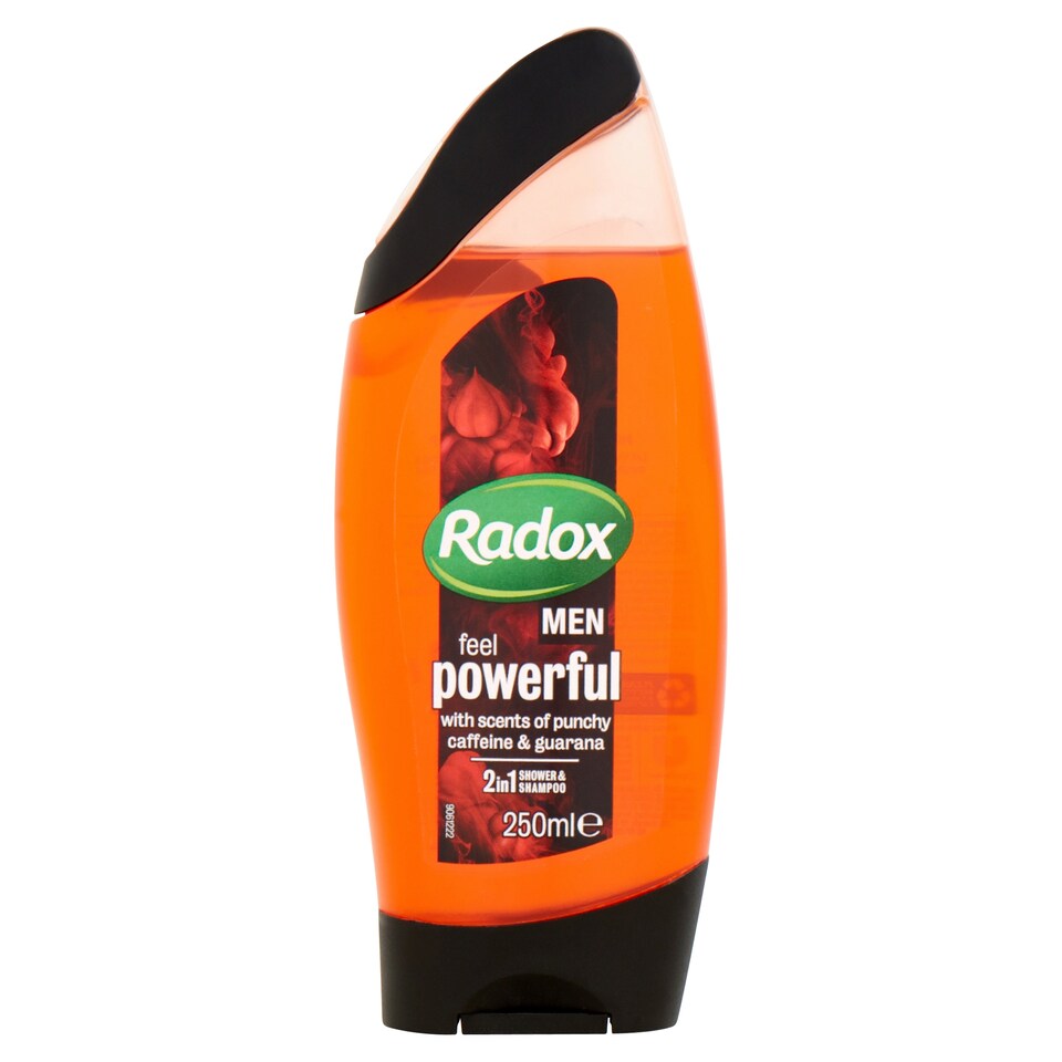 Radox Men Feel powerful 2v1 pánsky sprchovací gél a šampón 250 ml