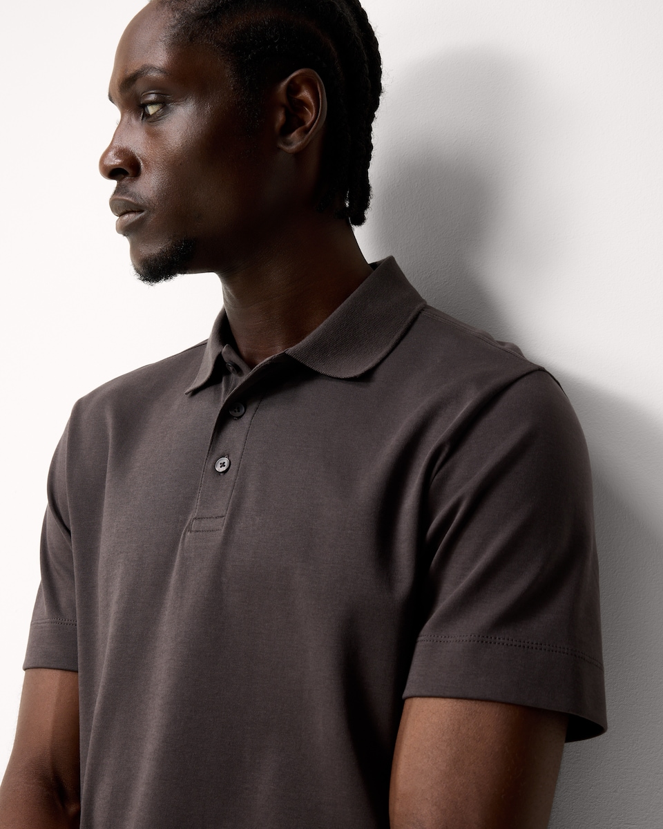 image 1 of F&F Pure Cotton Polo Shirt in Brown