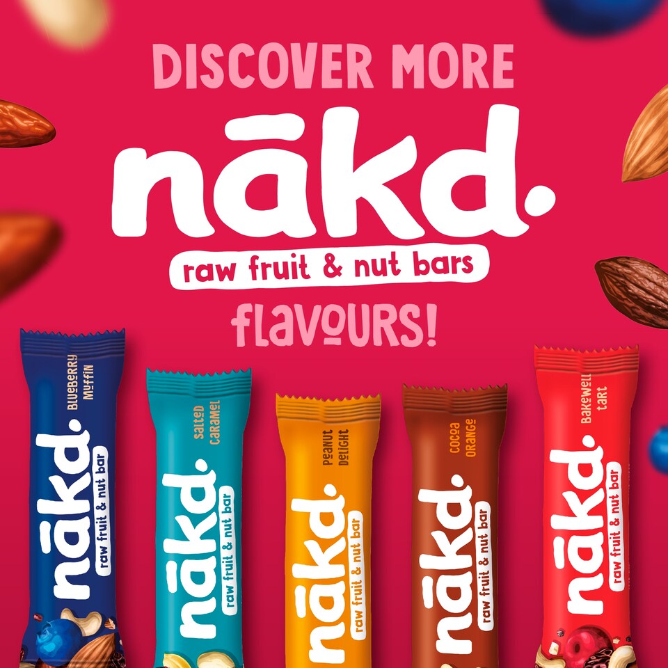image 1 of Nakd Berry Delight Fruit & Nut Bars 4X35g