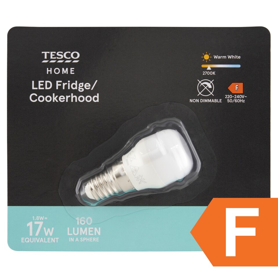 Tesco Home E14 160 lm 17 W 2700K LED hűtőgép/főzőernyő izzó  1. kép