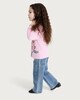 image 2 of Little Miss Princess Pure Cotton Long Sleeved Top in Pink
