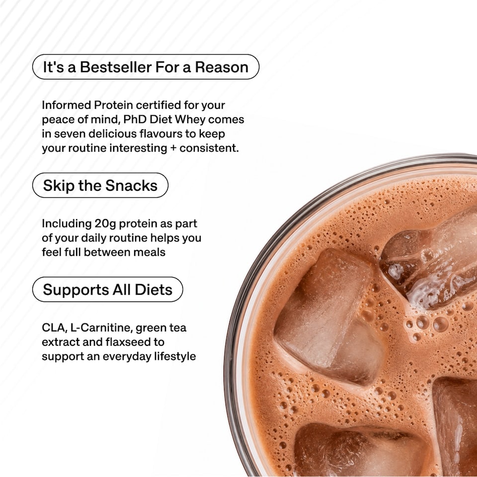 image 1 of PhD Diet Whey Protein Powder - Vanilla CrÃ¨me 1kg