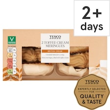 Tesco Fresh Toffee Cream Meringues 2 Pack 60g