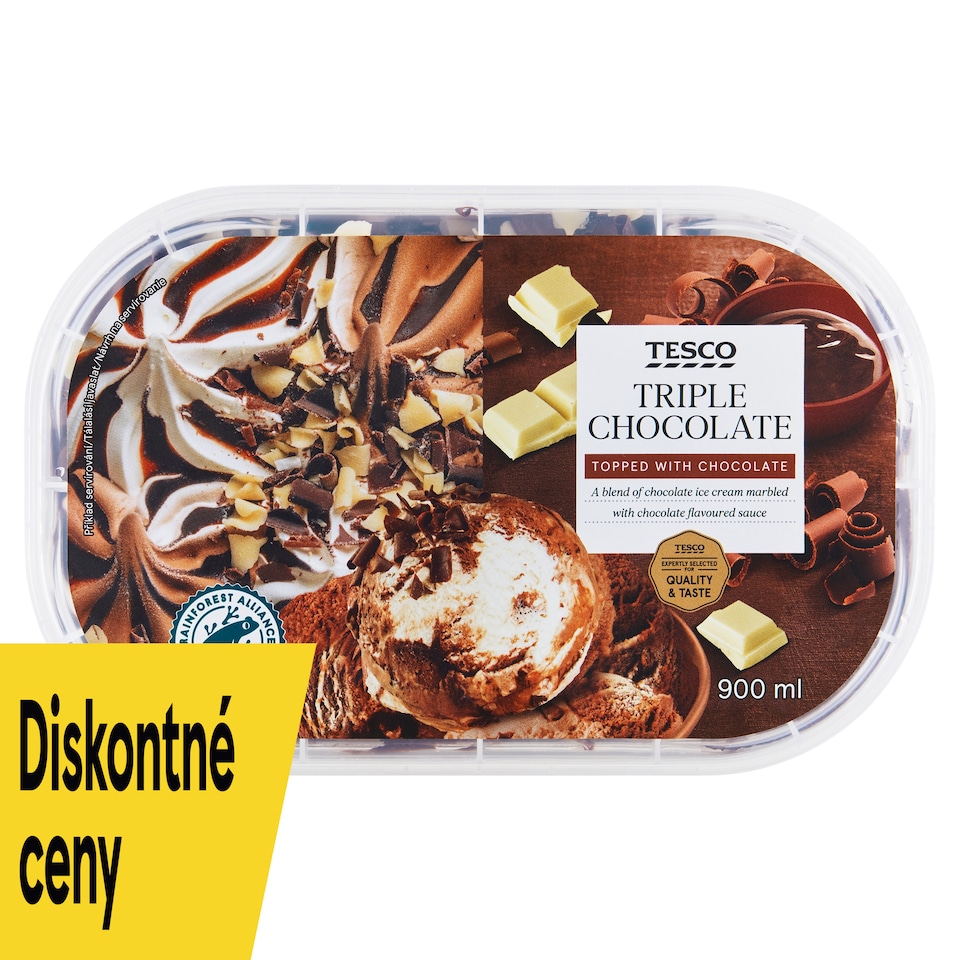 Tesco Triple Chocolate Topped with Chocolate 900 ml