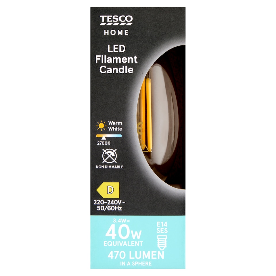 Obrázek 1 pro produkt Tesco Home LED žárovka 3,4W E14 teplé bílé světlo 1 ks