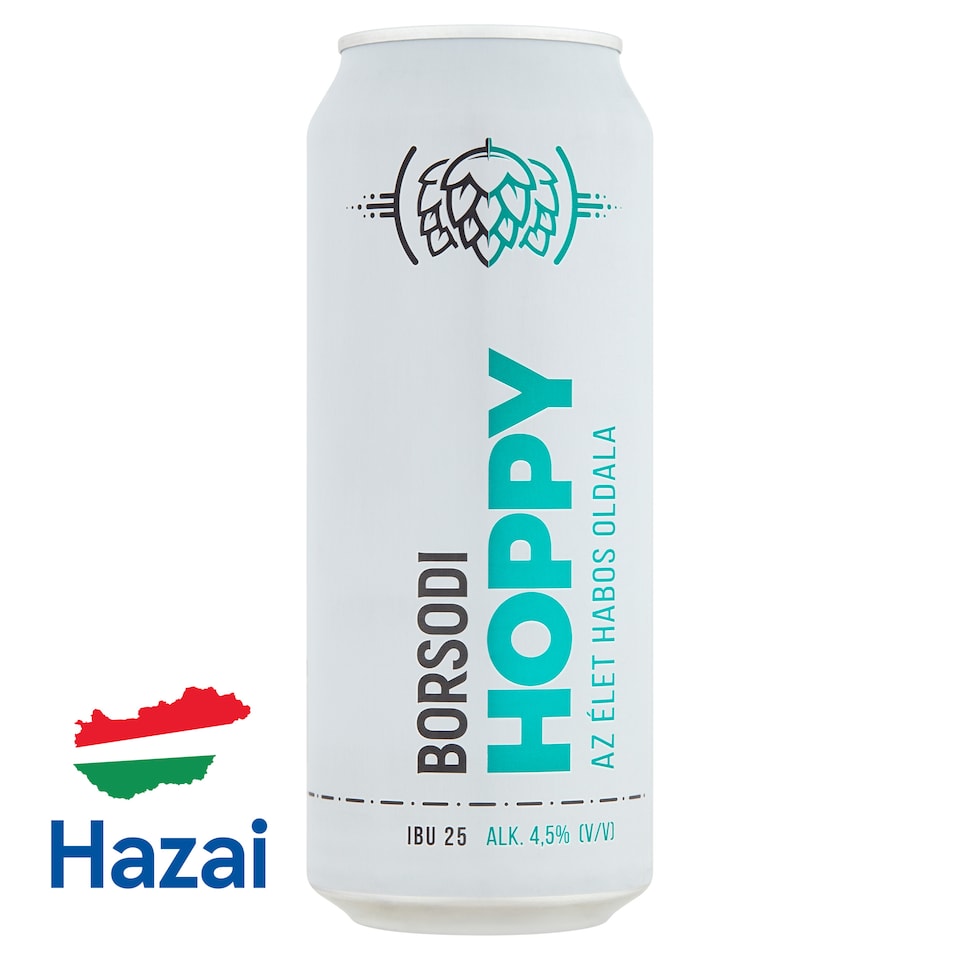 Borsodi Hoppy világos sör 4,5% 0,5 l  1. kép
