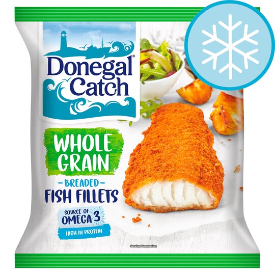 Donegal Catch Wholegrain Breaded Fish Fillets 450G Tesco Groceries