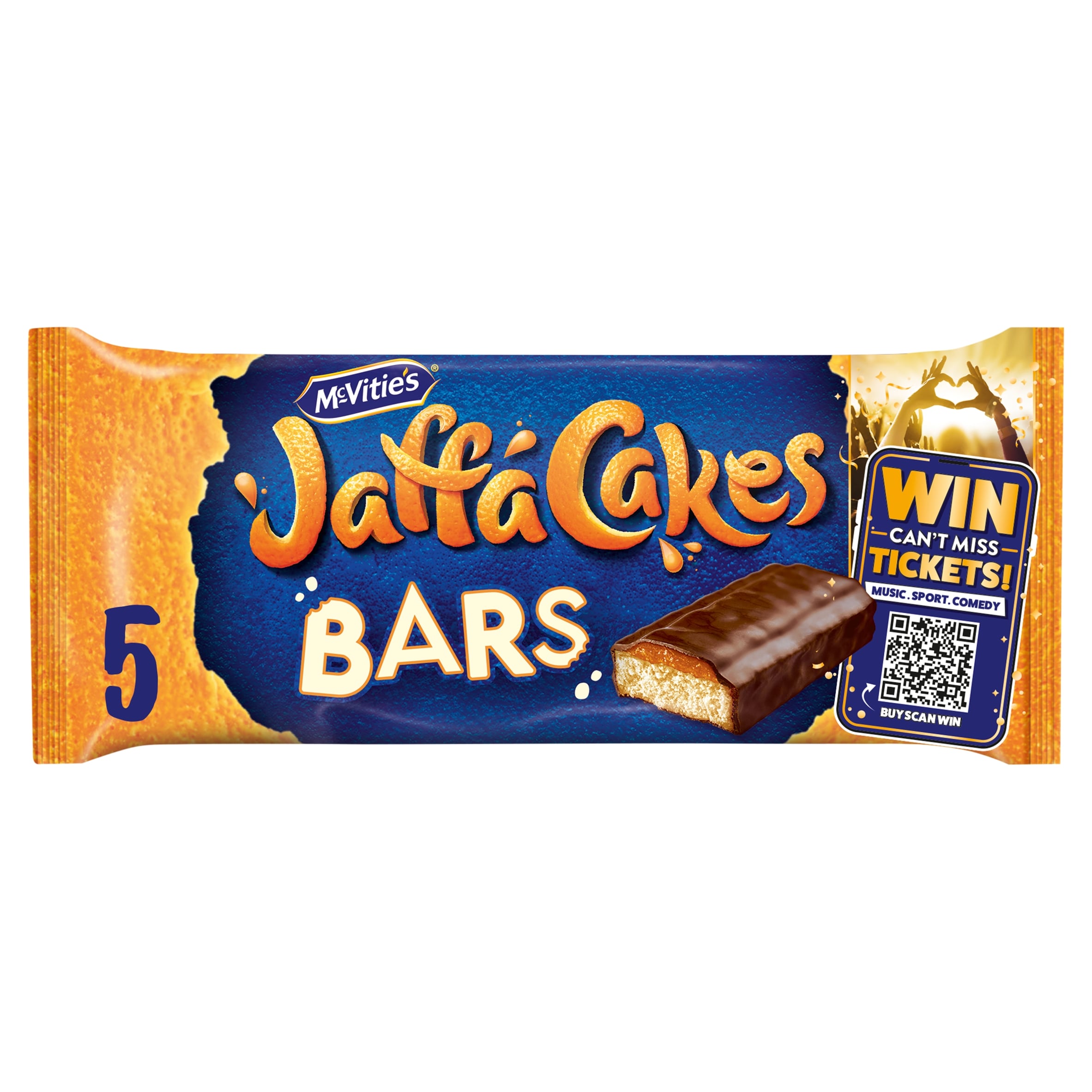 McVitie's Jaffa Cakes Zingy Orangey Bars 5 Pack