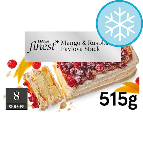 Tesco Finest Mango & Raspberry Pavlova Stack 515G - Tesco Groceries