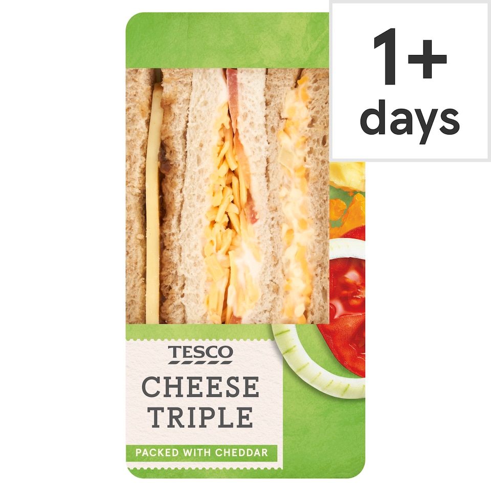 Tesco Cheese Triple Sandwich