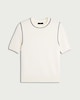 image 4 of F&F Contrast Trim Short Sleeved Jumper in Cream