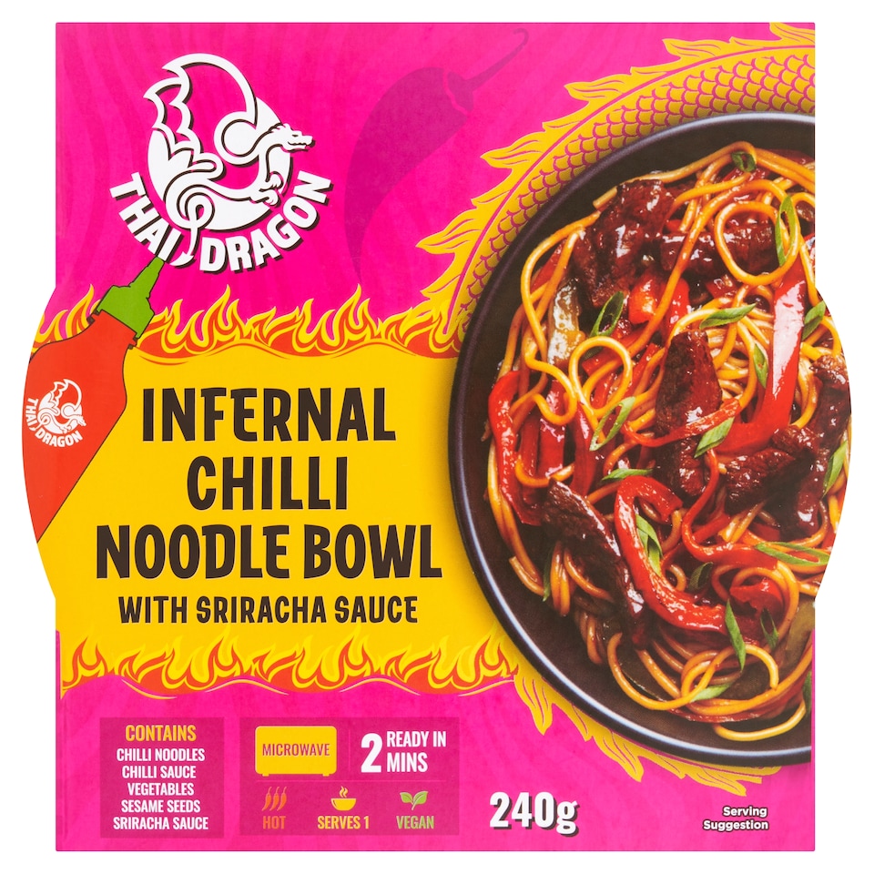 Thai Dragon Chilli and Sriracha Noodle Bowl 240g