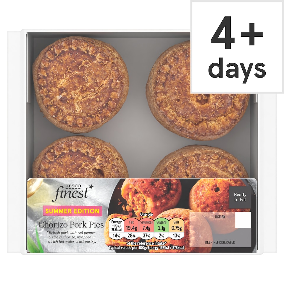 Tesco Finest Chorizo Pork Pies 300g