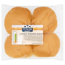 Tower Bakery White Morning Rolls 4 Pack