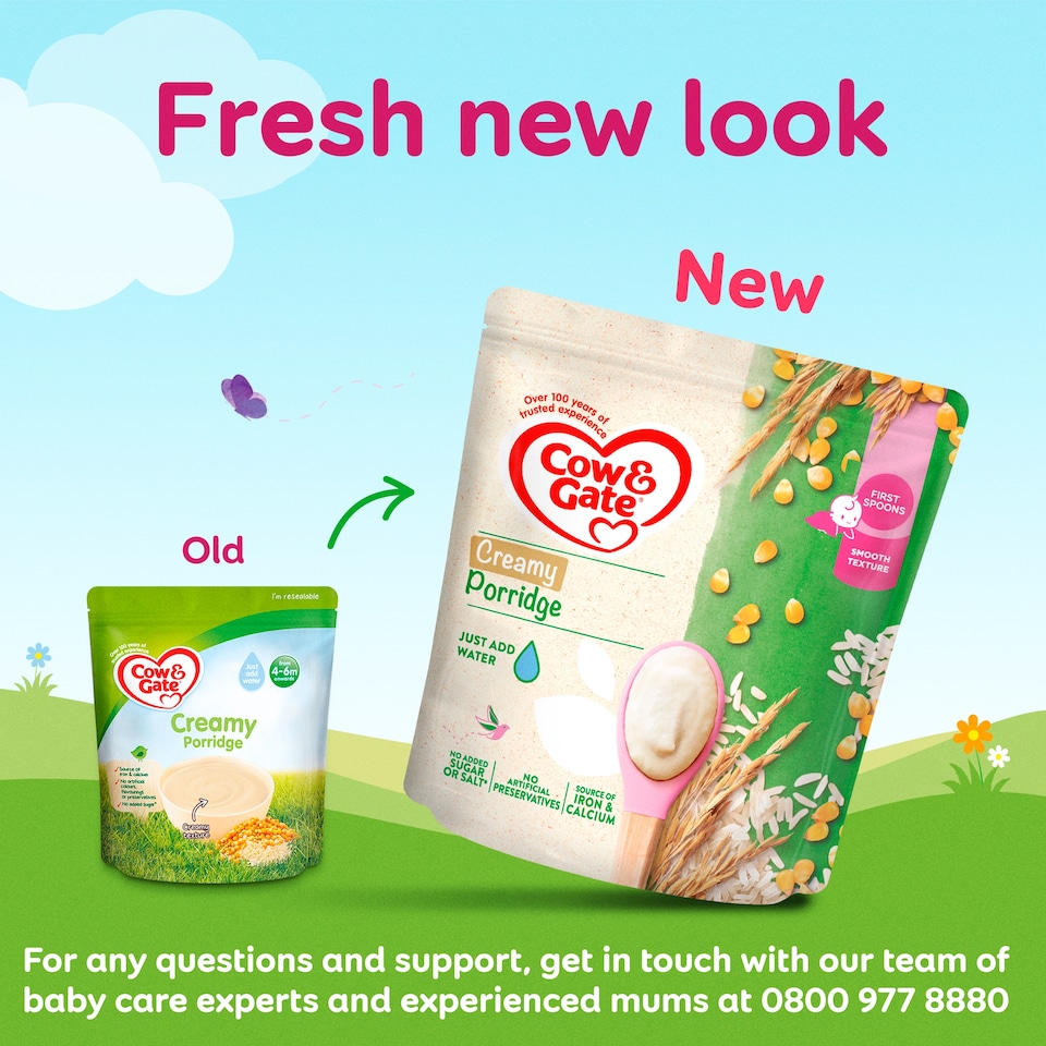 image 1 of Cow & Gate Creamy Porridge Baby Cereal 4-6 Months 125g