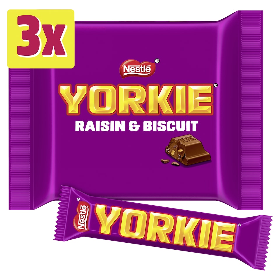 Yorkie Raisin And Biscuit 3 Pack 159G