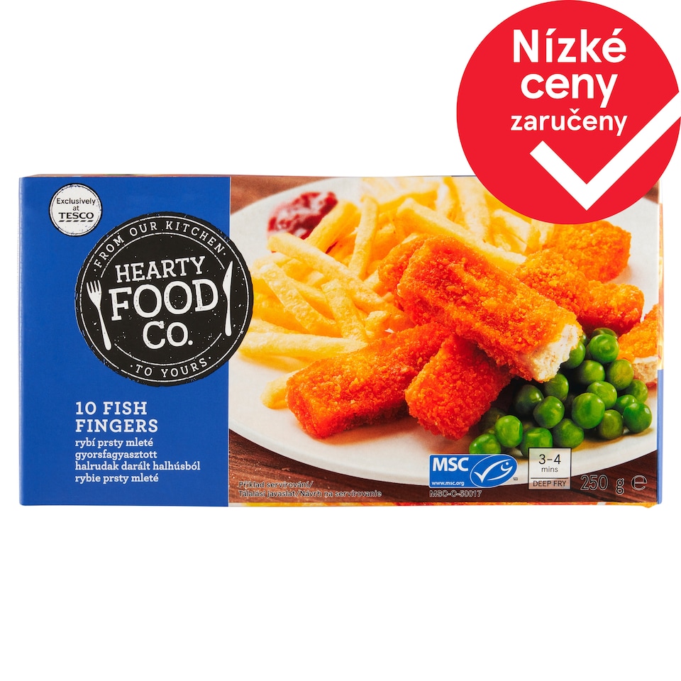 Hearty Food Co. Rybí prsty mleté 10 ks 250g