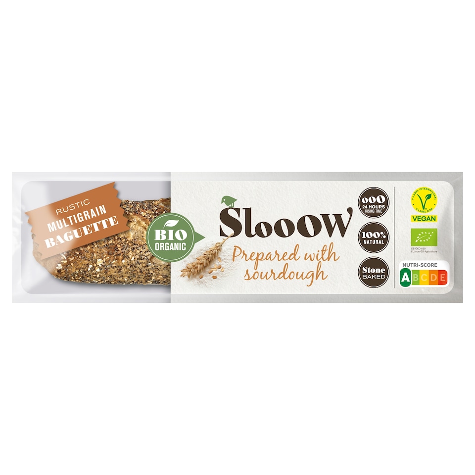 image 1 of Slooow Bio Organic Rustic Multigrain Baguette 250g