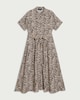 image 4 of F&F Leopard Print Collared Midi Dress in Multi Brown