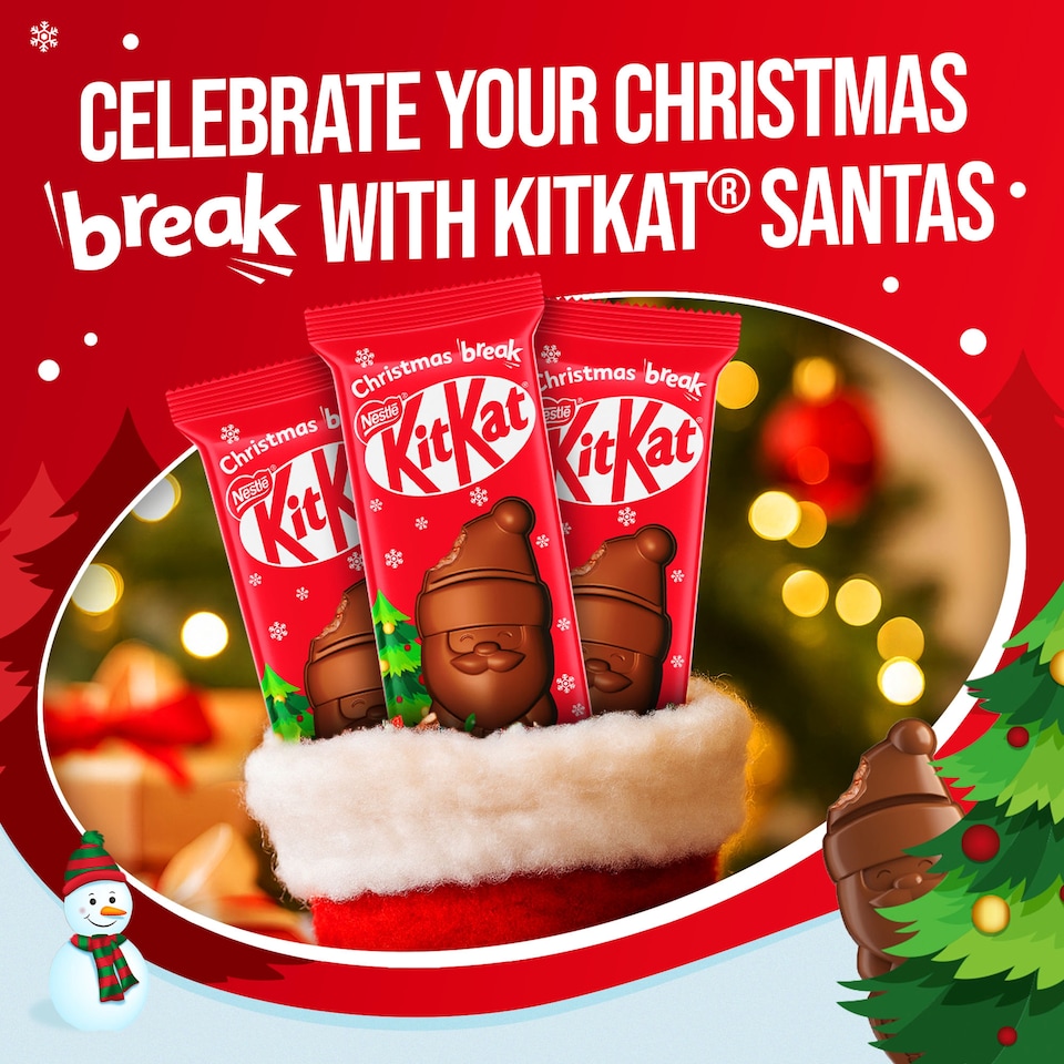 image 1 of Kit Kat Milk Chocolate Santa 29G