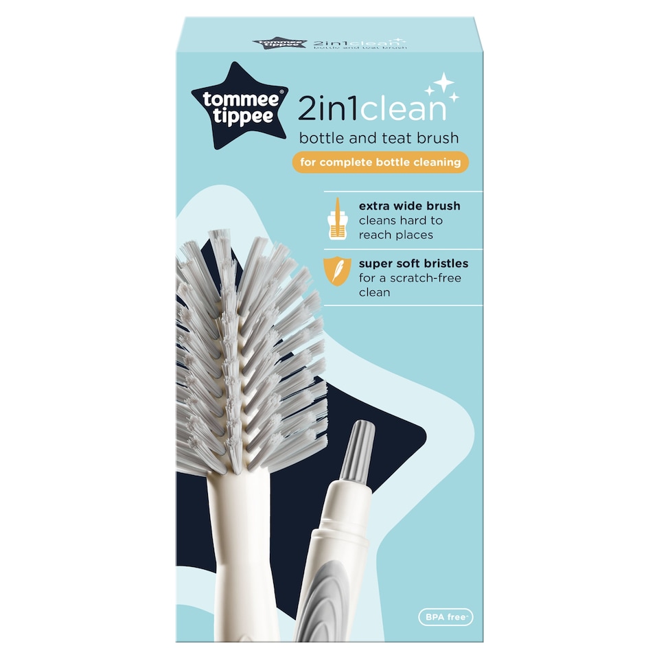 image 1 of Tommee Tippee Closer To Nature Bottle And Teat Brush