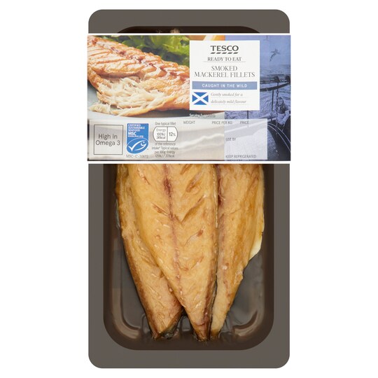 Tesco Smoked Mackerel Fillets 210G Tesco Groceries