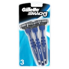 Gillette Mach3 Disposable Razors 3 Pack