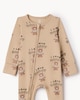 image 3 of F&F Baby Cotton Rich Printed Sleepsuit in Mink