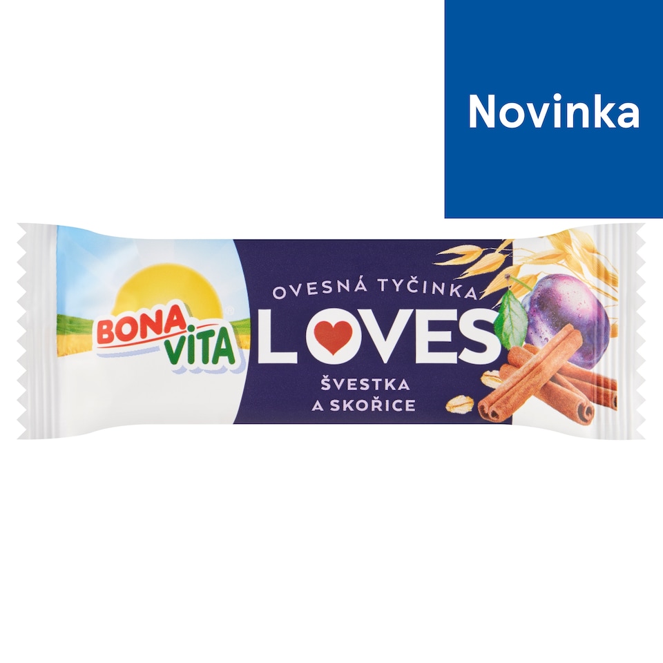 image 1 of Bona Vita Loves Unbaked Oat Bar with Dried Plums and Cinnamon 40 g