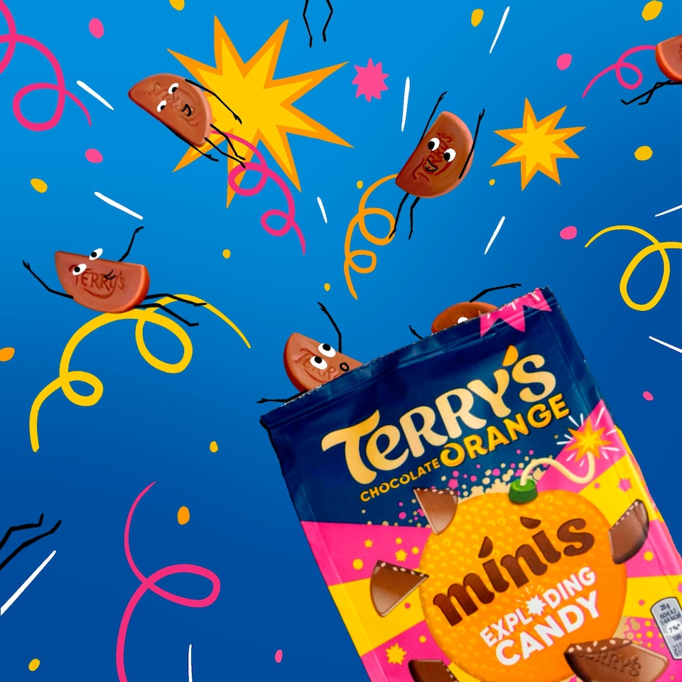 image 1 of Terry's Chocolate Orange Exploding Candy Minis 105g