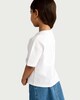 image 3 of F&F Girls Pure Cotton Bear Embroidered T-Shirt in White