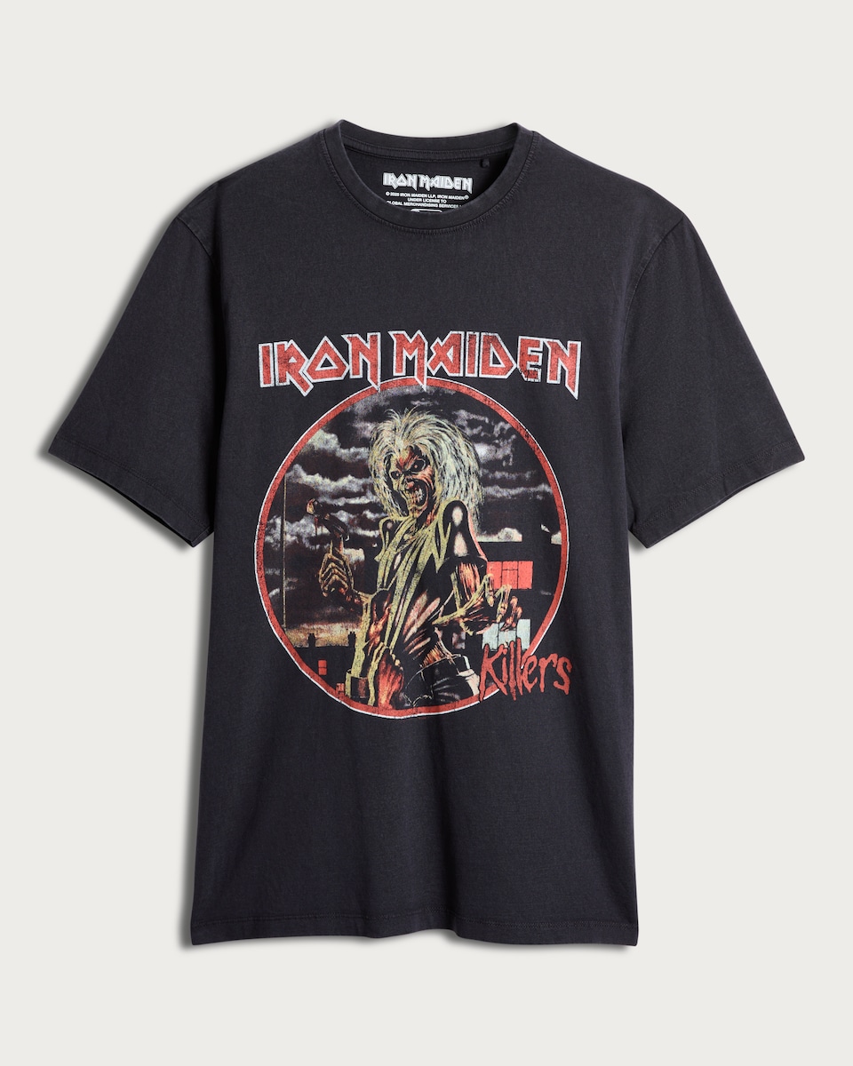 image 1 of Iron Maiden Pure Cotton T-Shirt in Black