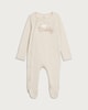 image 1 of F&F Pure Cotton Rich I Love My Daddy Long Sleeved Sleepsuit in Stone