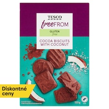 Tesco Free From Gluten Free Cocoa Biscuits with Coconut 120 g