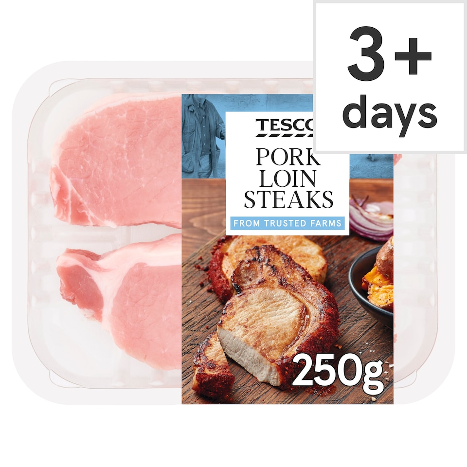 Tesco British Pork Loin Steaks 250G