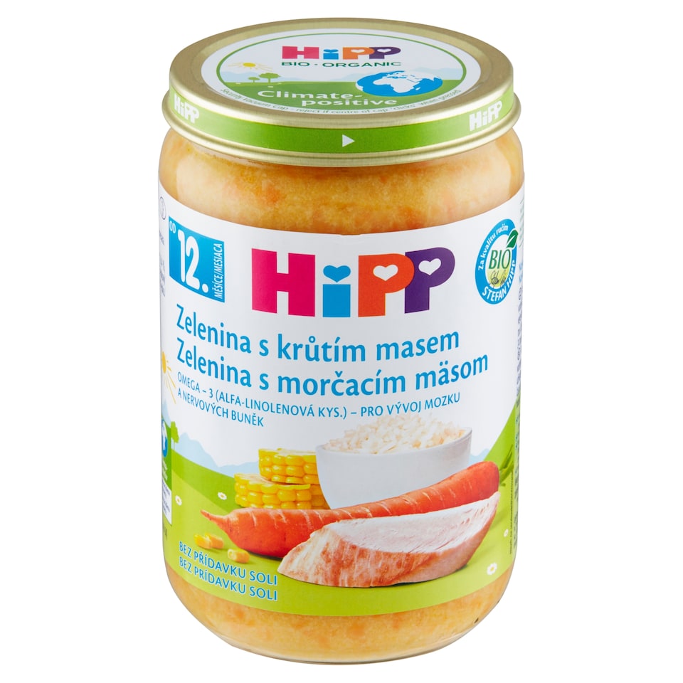 HiPP Zelenina s krůtím masem 220g