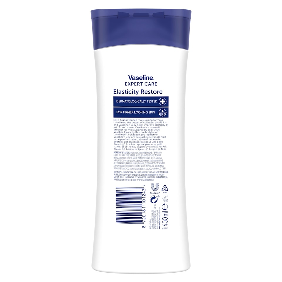 image 1 of Vaseline Expert Elastic Restore Body Lotion 400Ml