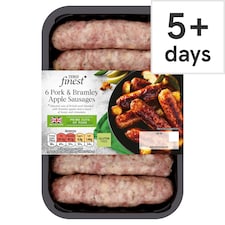 Tesco Finest 6 Pork & Apple Sausages 400G