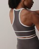 image 2 of F&F Active ULTRSTRETCH Contrast Cropped Vest in Grey