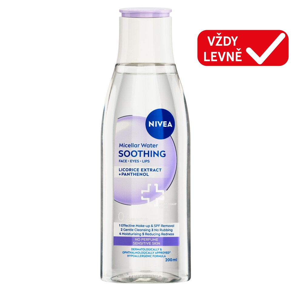 Obrázek 1 pro produkt Nivea Zklidňující micelární voda pro citlivou pleť 200ml