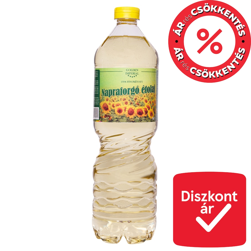 Golden Imperial 100% finomított napraforgó étolaj 1 l