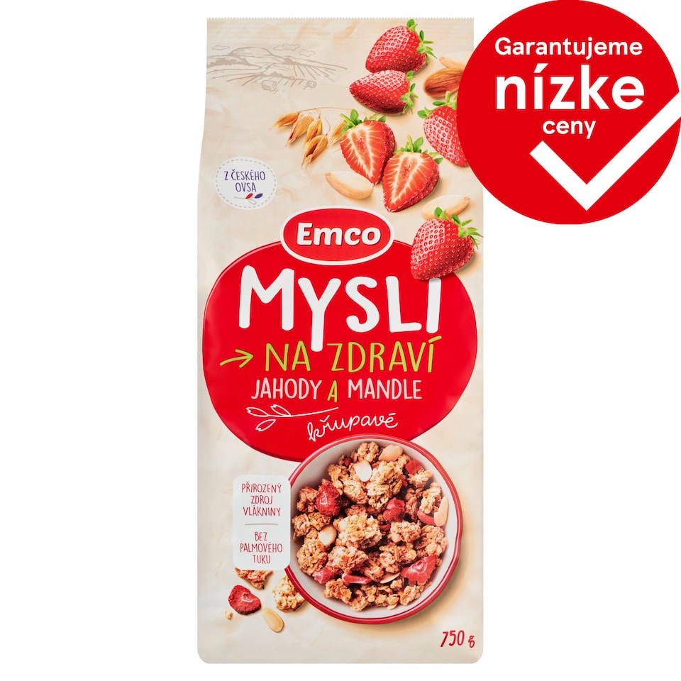 Emco Mysli na Zdraví Crispy Strawberries and Almonds 750 g
